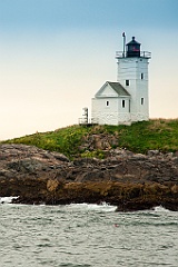 Two Bush Island Light on Rocky Shore